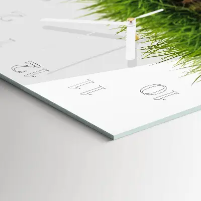 Moderne wandklok glas vierkant Gras