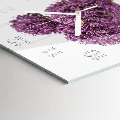 Decoratieve glazen klok vierkant Bloem
