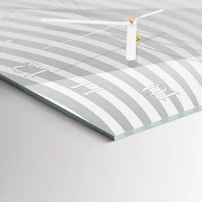 Moderne wandklok glas vierkant Abstracte lijnen