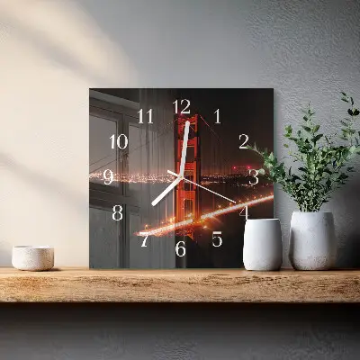 Decoratieve glazen klok vierkant Brug