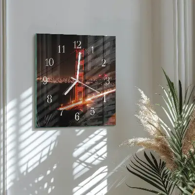 Decoratieve glazen klok vierkant Brug
