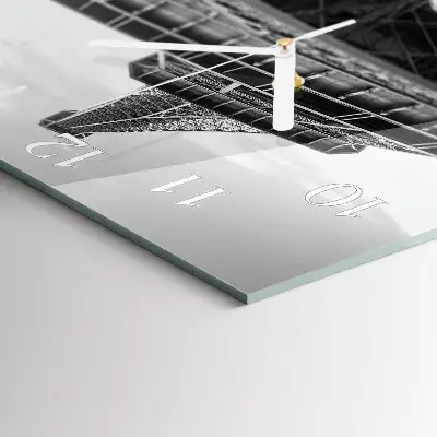 Decoratieve glazen klok vierkant Eiffeltoren parijs