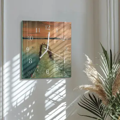 Decoratieve glazen klok vierkant Netwerk