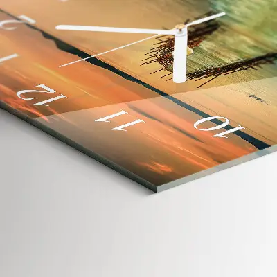 Decoratieve glazen klok vierkant Netwerk