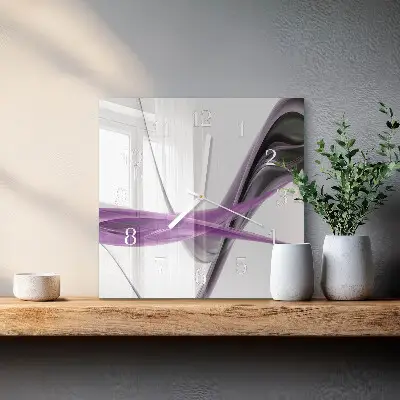 Vierkante glas klok Abstracte rook