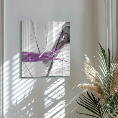 Vierkante glas klok Abstracte rook