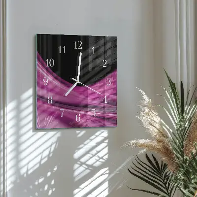 Decoratieve glazen klok vierkant Abstracte lijnen