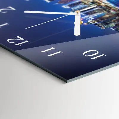 Vierkante glas klok Horizon