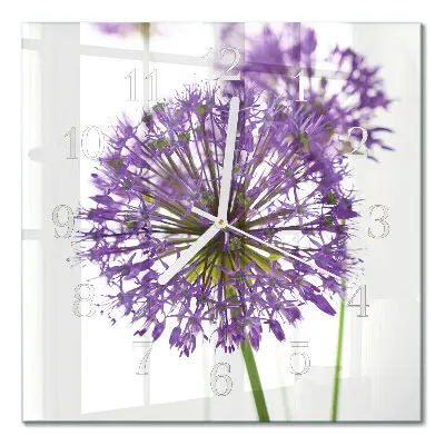 Decoratieve glazen klok vierkant Bloem