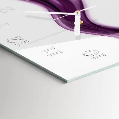 Decoratieve glazen klok vierkant Abstracte lijnen