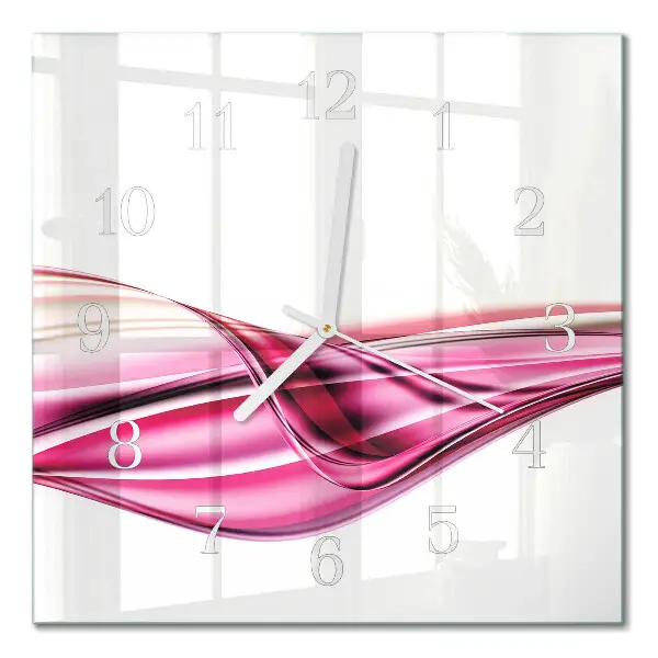 Moderne wandklok glas vierkant Abstracte lijnen