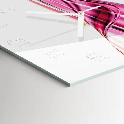 Moderne wandklok glas vierkant Abstracte lijnen