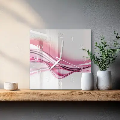 Vierkante glas klok Abstracte kunst