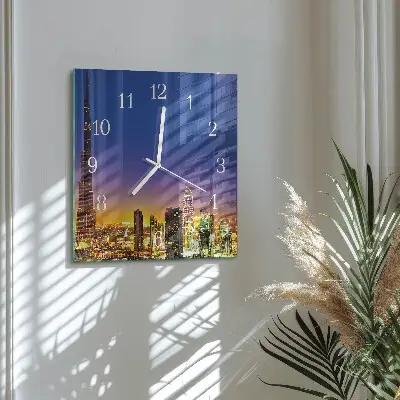 Vierkante glas klok Dubai horizon