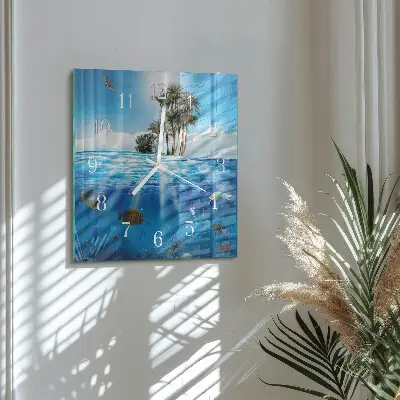 Decoratieve glazen klok vierkant Viseiland