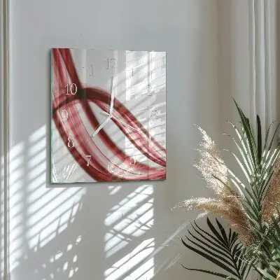 Vierkante glas klok Abstracte lijnen
