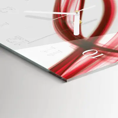 Vierkante glas klok Abstracte lijnen