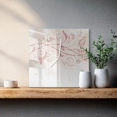 Vierkante glazen klok Bloemkunst