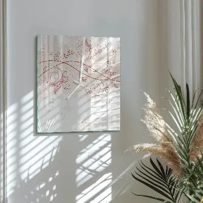 Vierkante glazen klok Bloemkunst