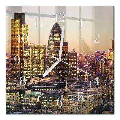 Moderne wandklok glas vierkant Londen