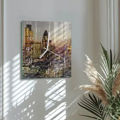 Moderne wandklok glas vierkant Londen