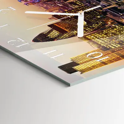 Moderne wandklok glas vierkant Londen
