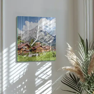 Vierkante glas klok Bergen