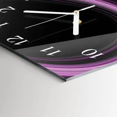 Decoratieve glazen klok vierkant Abstracte lijnen
