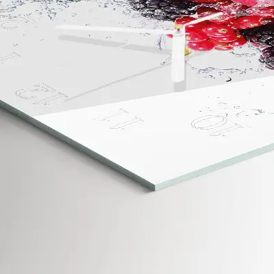 Vierkante glas klok Fruit