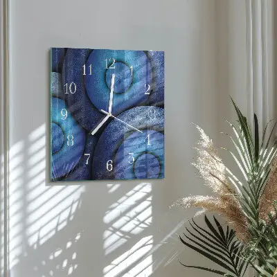 Vierkante glazen wandklok De kunst van wielen