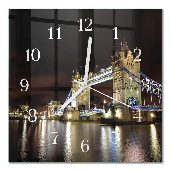 Decoratieve glazen klok vierkant Londense brug