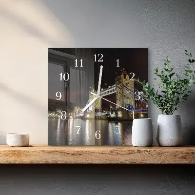 Decoratieve glazen klok vierkant Londense brug