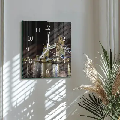 Decoratieve glazen klok vierkant Londense brug