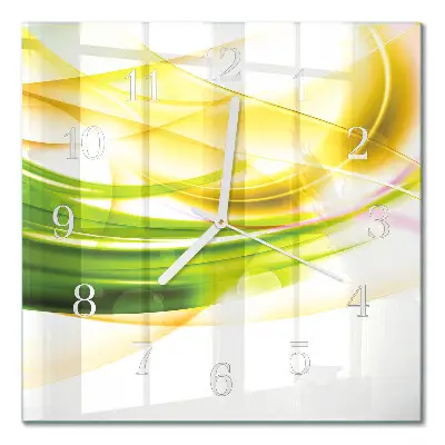 Vierkante glas klok Abstractie