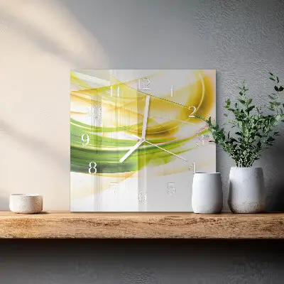 Vierkante glas klok Abstractie