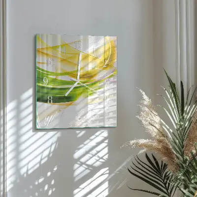 Vierkante glas klok Abstractie