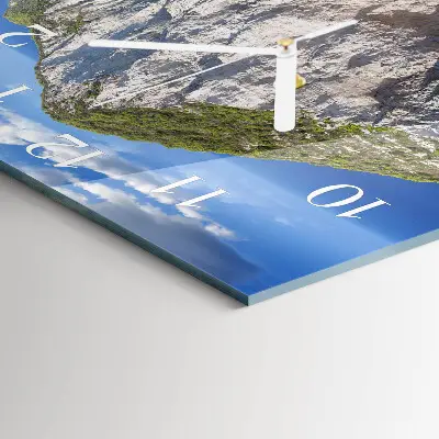 Vierkante glazen wandklok Klip