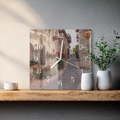 Vierkante glas klok Laan