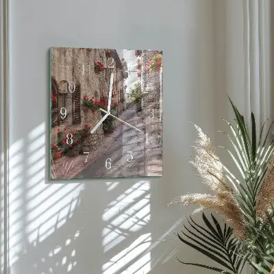 Vierkante glas klok Laan