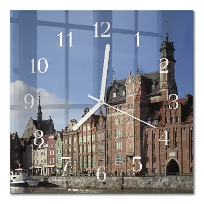 Decoratieve glazen klok vierkant Gdansk