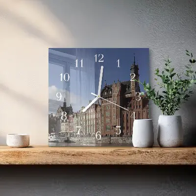Decoratieve glazen klok vierkant Gdansk