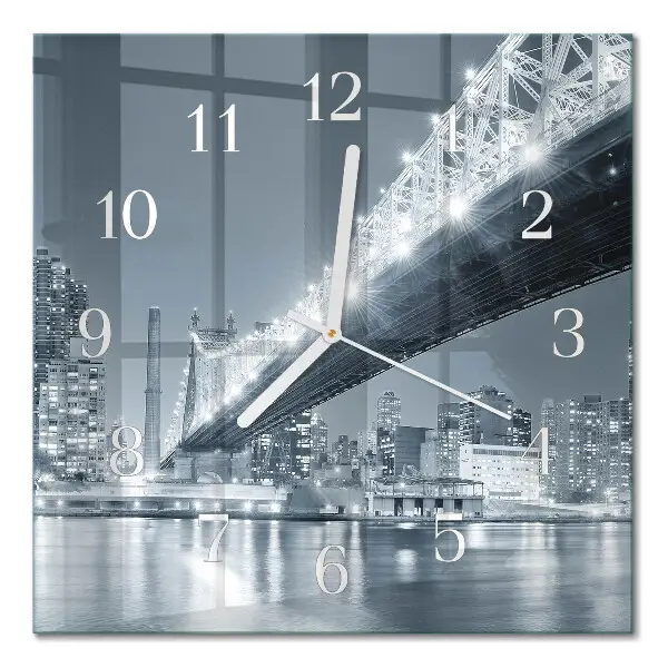 Decoratieve glazen klok vierkant Brug