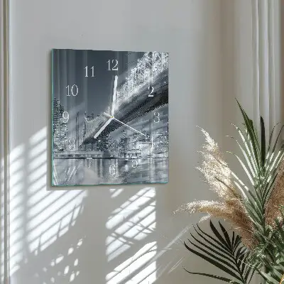 Decoratieve glazen klok vierkant Brug