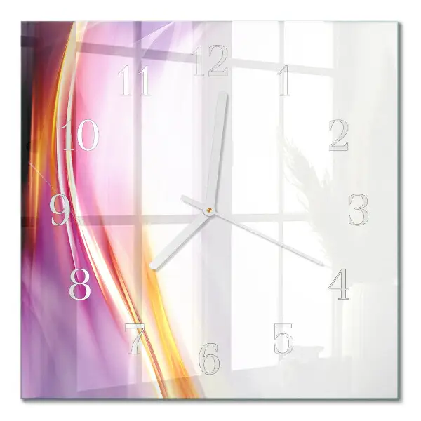 Decoratieve glazen klok vierkant Abstractie