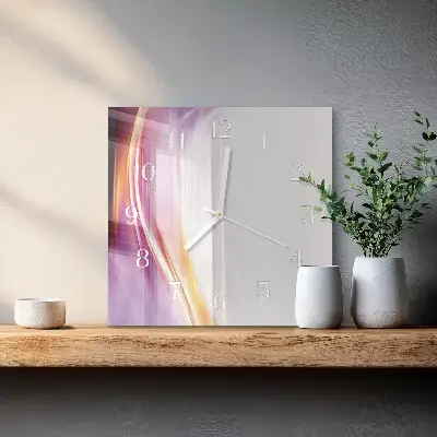 Decoratieve glazen klok vierkant Abstractie