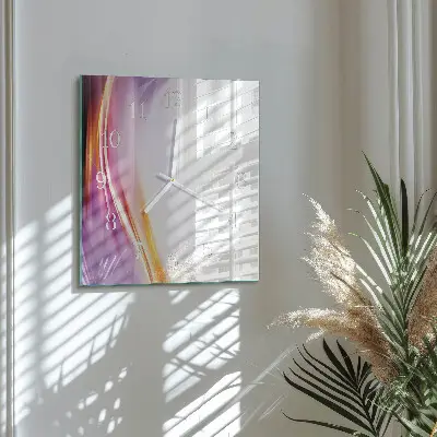 Decoratieve glazen klok vierkant Abstractie