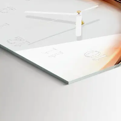 Vierkante glazen wandklok Abstractie