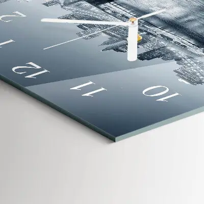 Decoratieve glazen klok vierkant Nachthorizon