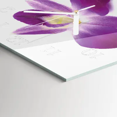 Decoratieve glazen klok vierkant Orchideebloem