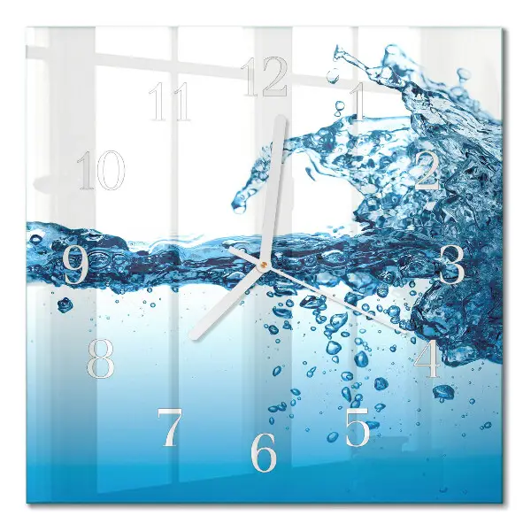 Decoratieve glazen klok vierkant Water